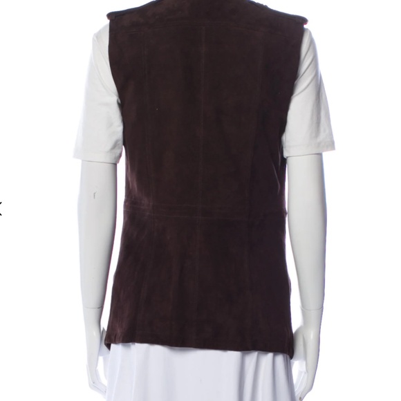 Michael Kors Collection Brown Suede Vest Size: XS | US 2 Excellent Condition - Picture 4 of 5